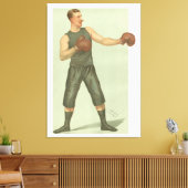 Vintager Boxer mit langen grünen Stämmen Leinwanddruck (Insitu (Wohnzimmer))