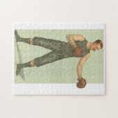 Vintager Boxer mit langen grünen Stämmen Puzzle (Horizontal)