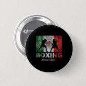 Vintager Boxstil in Mexiko Großes Boxen Button (Vorne & Hinten)