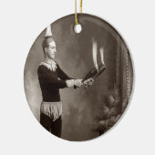 Vintager Brandbrecher Keramik Ornament (Links)