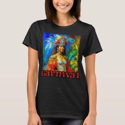 Vintager brasilianischer Karneval-Tänzer T-Shirt (Vorderseite)