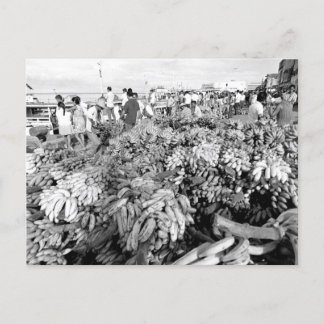 Vintager brasilianischer Manaus-Fluss-Markt Postkarte