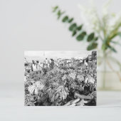 Vintager brasilianischer Manaus-Fluss-Markt Postkarte (Stehend Vorderseite)