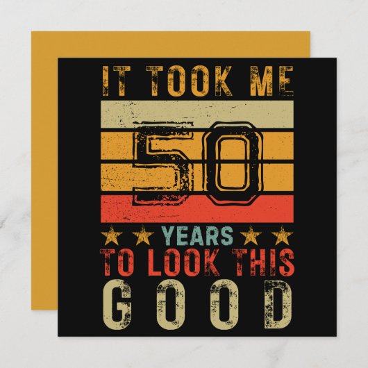 Vintager Brauch 50. Geburtstag für Männer (Vorne/Hinten)