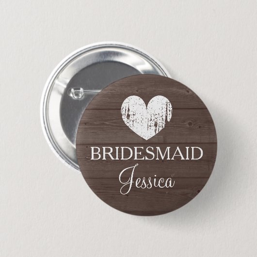 Vintager Brauholzkornknopf Button (Vorne & Hinten)