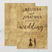 Vintager Brautgarten Einladung (Vorne/Hinten)