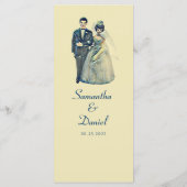 Vintager Brautgarten Hochzeitsempfang Abendessen Menükarte (Rückseite)