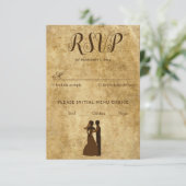 Vintager Brautgarten RSVP Karte (Stehend Vorderseite)
