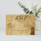 Vintager Brautgarten RSVP Karte (Stehend Vorderseite)