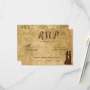 Vintager Brautgarten RSVP Karte