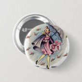 Vintager Brautparty-Gast Button (Vorne & Hinten)