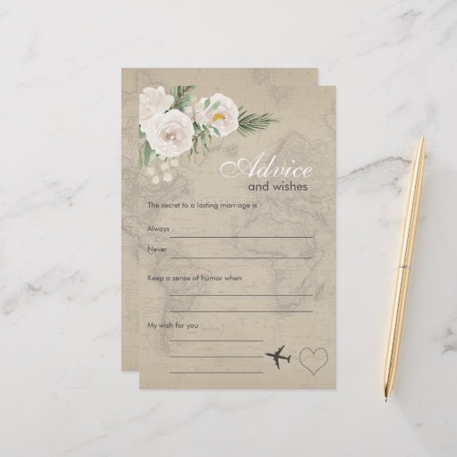 Vintager Brautparty-Ratgeber (Vorderseite/Rückseite Beispiel)