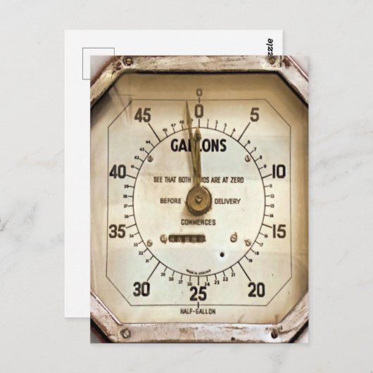 VINTAGER BRENNSTOFFSPIEL POSTKARTE (Vorne/Hinten)