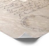 Vintager Brief und Vogelposter Poster (Ecke)