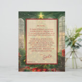 Vintager Brief vom Weihnachtsmann mit Weihnachtsba (Stehend Vorderseite)