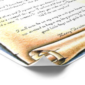 Vintager Brief vom Weihnachtsmann Poster (Ecke)