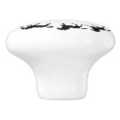 Vintager Bronc Cowboy Rider Draw Pull Keramikknauf (Seitenansicht)