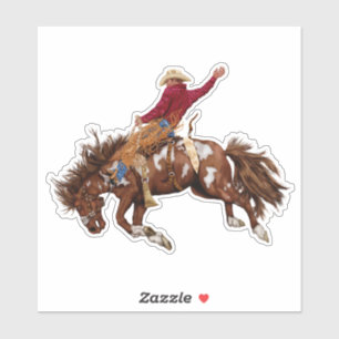 Vintager Bronco-Fahrer Aufkleber