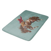 Vintager Bronco-Fahrer Badematte (Schrägansicht)