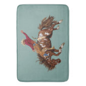 Vintager Bronco-Fahrer Badematte (Vorderseite Vertikal)