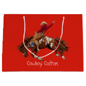 Vintager Broncofahrer Große Geschenktüte (Vorderseite)