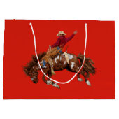 Vintager Broncofahrer Große Geschenktüte (Rückseite)