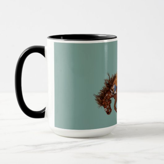 Vintager Broncofahrer Tasse (Links)