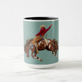 Vintager Broncofahrer Tasse (Zentrum)