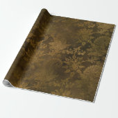 Vintager Bronze-Golddamask Geschenkpapier (Ungerollt)