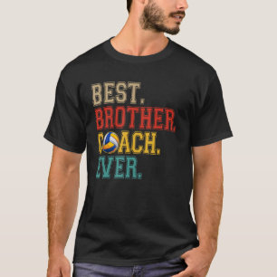 Vintager Bruder Coach je Kostümvolleyball spielen T-Shirt