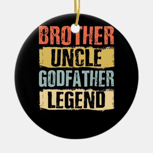 Vintager Bruder Onkel GodVater Legende Keramik Ornament (Vorne)