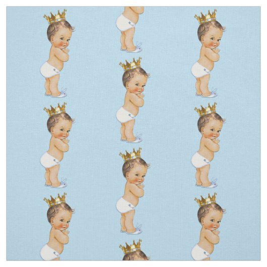 Vintager brünetter kleiner Prinz Stoff (Muster)