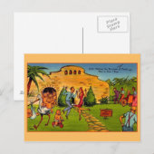 Vintager Brunnen für Jugendreisen Postkarte (Vorne/Hinten)