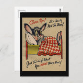 Vintager Brunnen wünscht Postkarte (Vorne/Hinten)