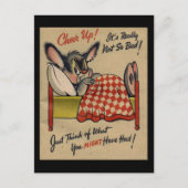 Vintager Brunnen wünscht Postkarte (Vorderseite)