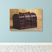 Vintager Brustkasten Leinwanddruck (Insitu (Holzboden))