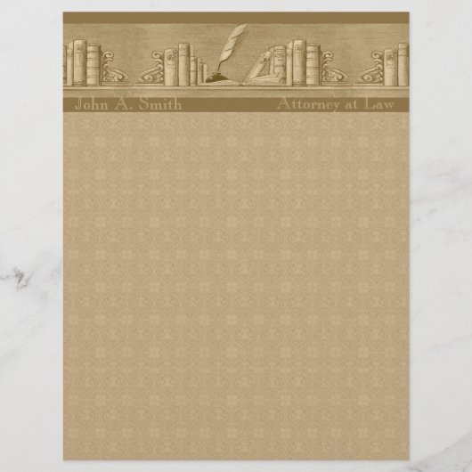 Vintager Buch-Briefkopf Briefbogen (Vorderseite)