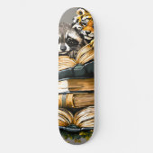 Vintager Buchclub Skateboard (Vorderseite)