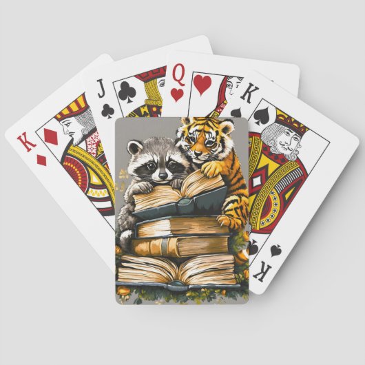 Vintager Buchclub Spielkarten (Rückseite)