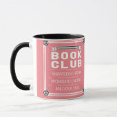 Vintager Buchclub Typografie Pink Tasse (Links)