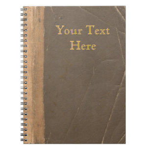 Vintager Bucheinband, retro Imitatledergrenze Notizblock