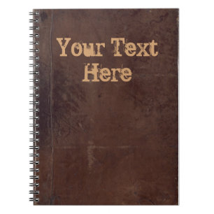Vintager Bucheinband, retro Imitatledergrenze Notizblock