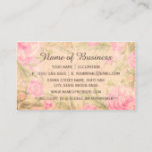 Vintager Buchhalter - rosa floraler Buchhalter Visitenkarte (Rückseite)