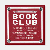 Vintager Buchklub Typografie Magnet (Vorne)