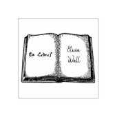 Vintager Buchleser Bookish Buchzeichen Ex Libris Gummistempel (Prägung)