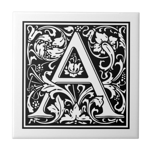 Vintager Buchstabe "A" Fliese (Vorderseite)