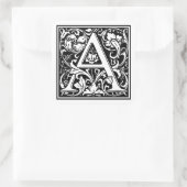 Vintager Buchstabe "A" Quadratischer Aufkleber (Tasche)