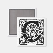 Vintager Buchstabe C - Magnet (Vorderseite/Rückseite)