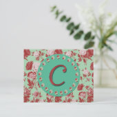 Vintager Buchstabe C Postkarte (Stehend Vorderseite)