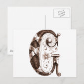 Vintager Buchstabe C Postkarte (Vorne/Hinten)